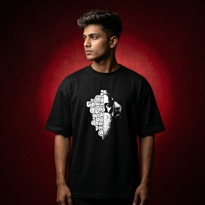 Men's Stylish Premium Drop Shoulder - Black